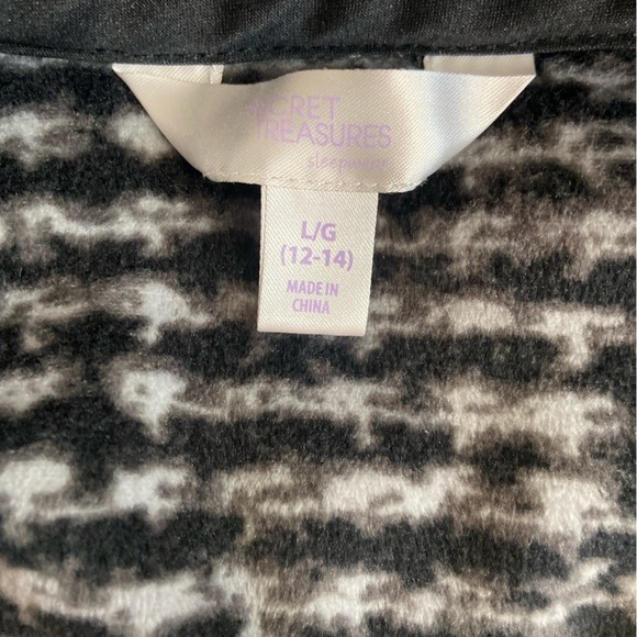 Secret Treasures Sleepwear~Soft Long Sleeve Top & Bottoms~Size L (12-14) - Picture 7 of 9